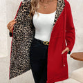 Slåom frakke med leopardprint til damer – chic og dristig