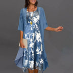 Blomstret Sommerkjole – Elegant Romantisk Stil