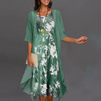 Blomstret Sommerkjole – Elegant Romantisk Stil