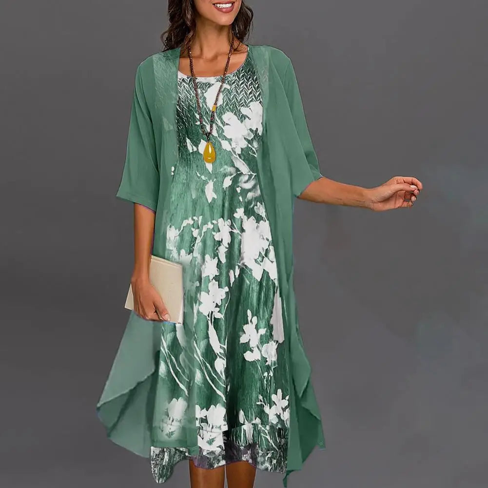 Blomstret Sommerkjole – Elegant Romantisk Stil