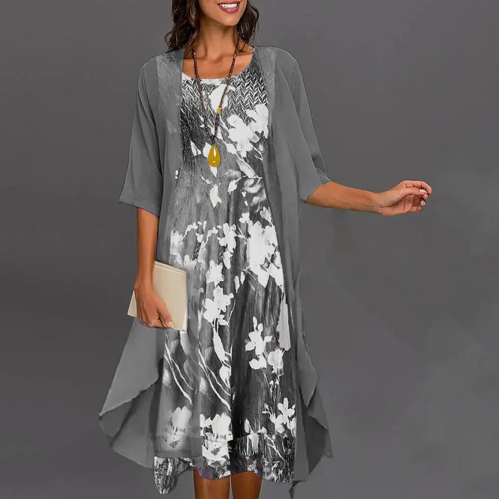 Blomstret Sommerkjole – Elegant Romantisk Stil