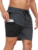 2-i-1 Badeshorts til Mænd med Indershorts | Hurtigtørrende Sportsshorts & Halo Shorts