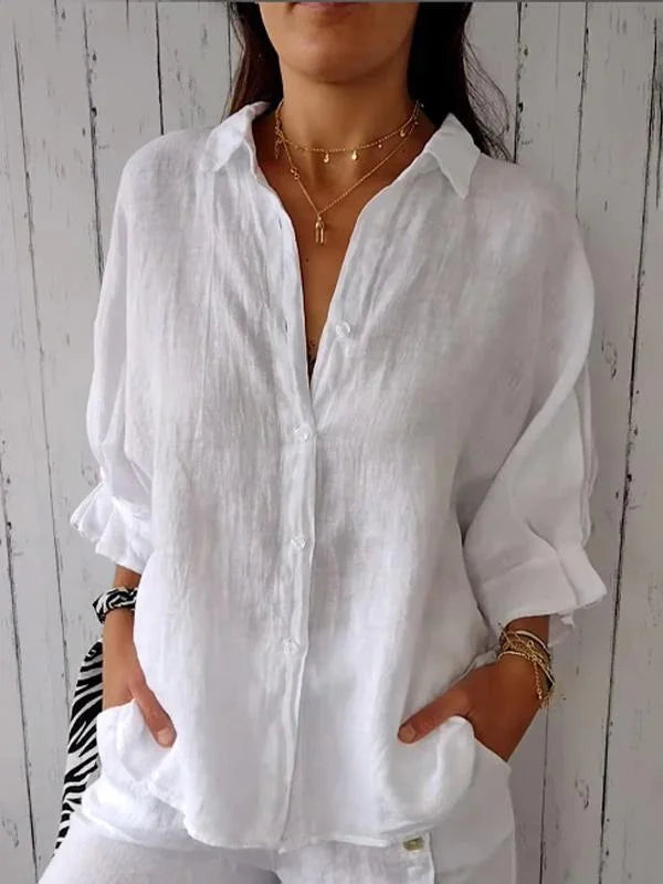 THYMORA | Stilfuld Casual Skjorte med Knapper