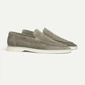Ruskind Loafer Slip-On Lav Profil med Mokassin Syning og Fleksibel Gummisål