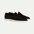 Ruskind Loafer Slip-On Lav Profil med Mokassin Syning og Fleksibel Gummisål