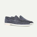 Ruskind Loafer Slip-On Lav Profil med Mokassin Syning og Fleksibel Gummisål