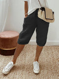Casual Capri-bukser til Damer med Oprullede Ben | Badeshorts & Strandbukser i Let Stof