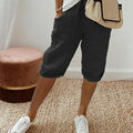 Casual Capri-bukser til Damer med Oprullede Ben | Badeshorts & Strandbukser i Let Stof