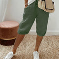 Casual Capri-bukser til Damer med Oprullede Ben | Badeshorts & Strandbukser i Let Stof