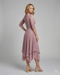 Midi Kjole med Blonde & Chiffon Slæbeskørt | Dimissions- & Bryllupsgæstkjole