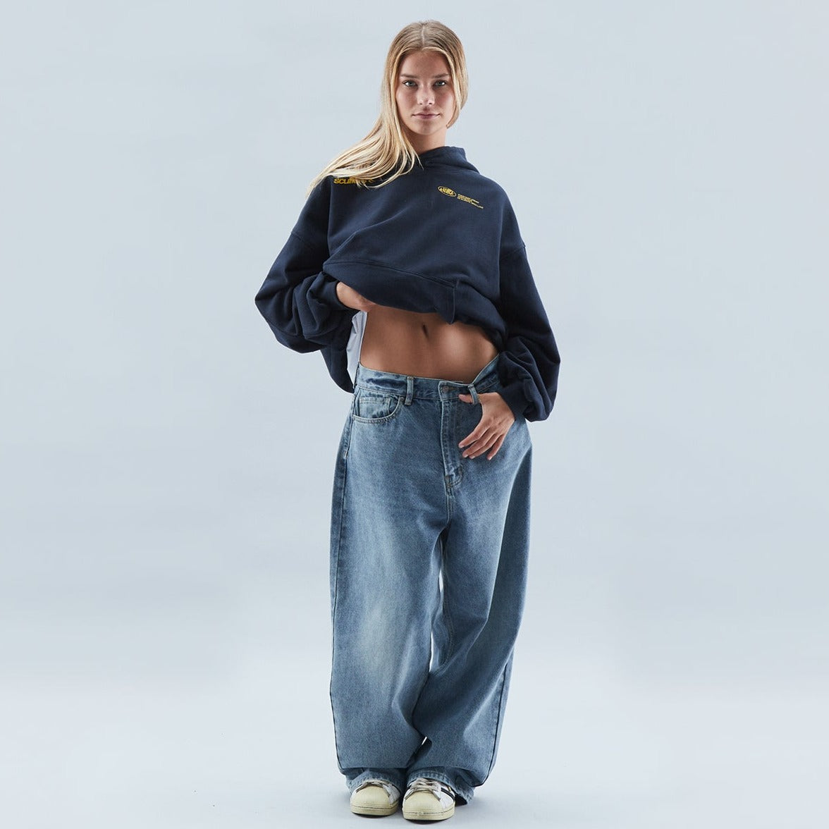 Oversized "With Love" Hoodie med Print | Trendy Streetwear Hættetrøje & Casual Hverdagsstil
