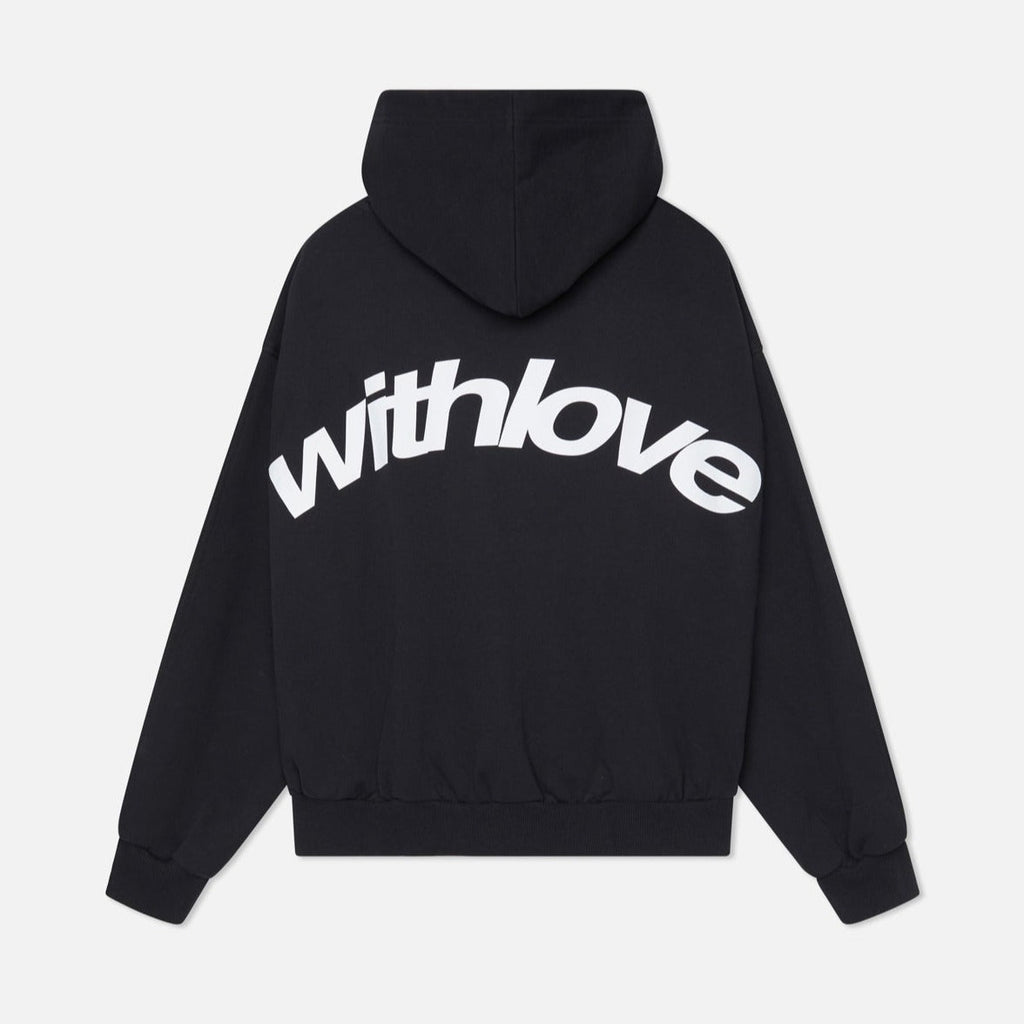 Oversized "With Love" Hoodie med Print | Trendy Streetwear Hættetrøje & Casual Hverdagsstil