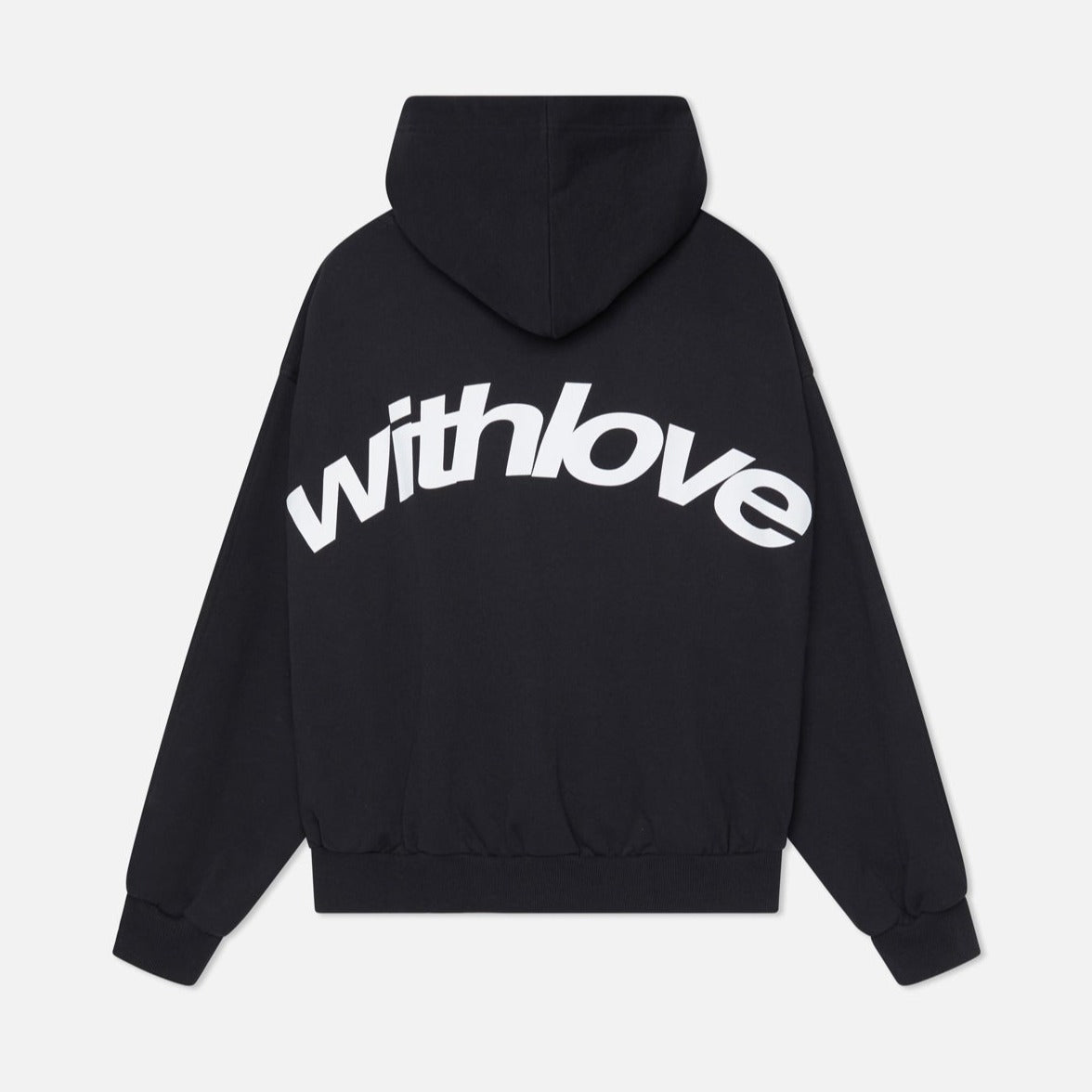 Oversized "With Love" Hoodie med Print | Trendy Streetwear Hættetrøje & Casual Hverdagsstil