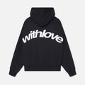 Oversized "With Love" Hoodie med Print | Trendy Streetwear Hættetrøje & Casual Hverdagsstil