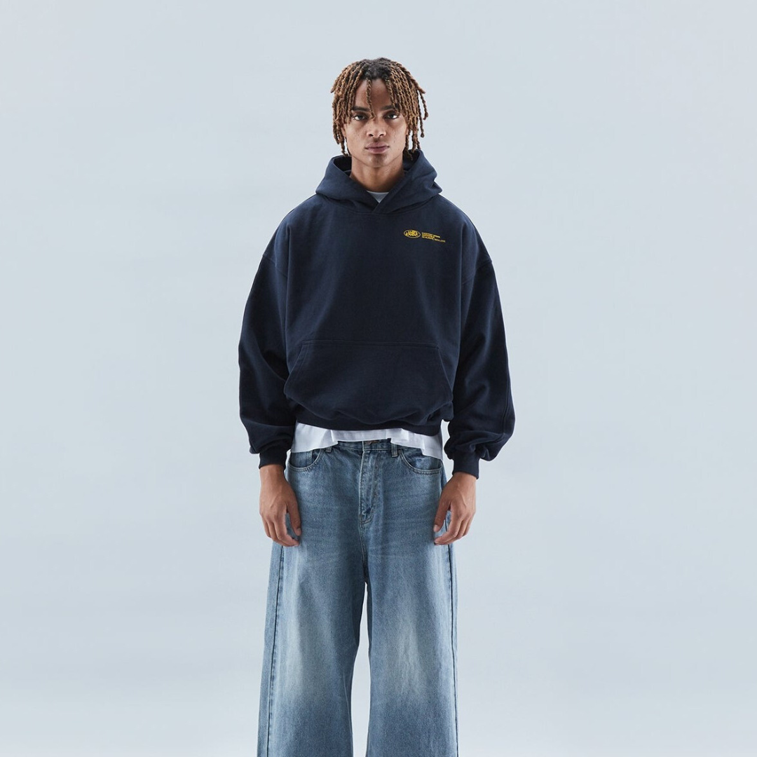Oversized "With Love" Hoodie med Print | Trendy Streetwear Hættetrøje & Casual Hverdagsstil