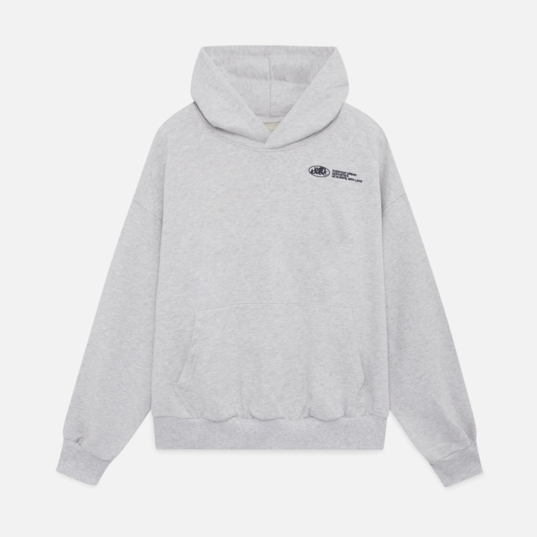 Oversized "With Love" Hoodie med Print | Trendy Streetwear Hættetrøje & Casual Hverdagsstil