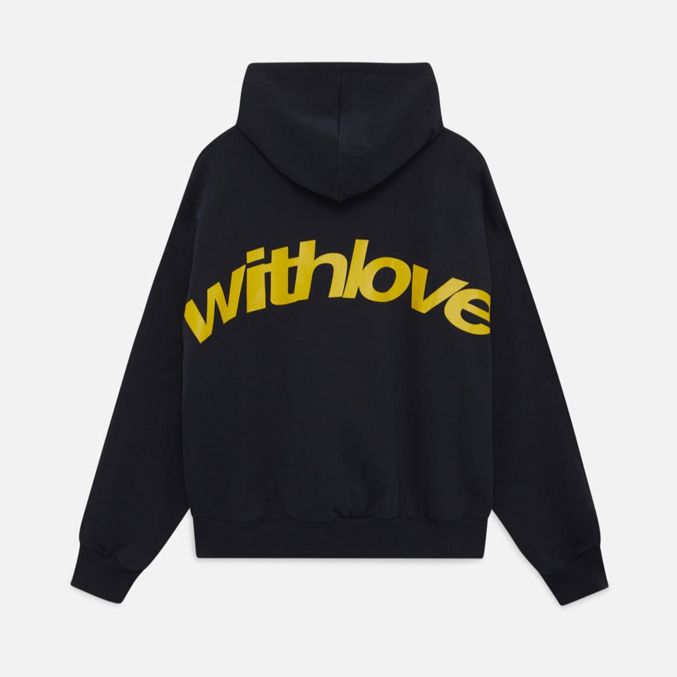 Oversized "With Love" Hoodie med Print | Trendy Streetwear Hættetrøje & Casual Hverdagsstil