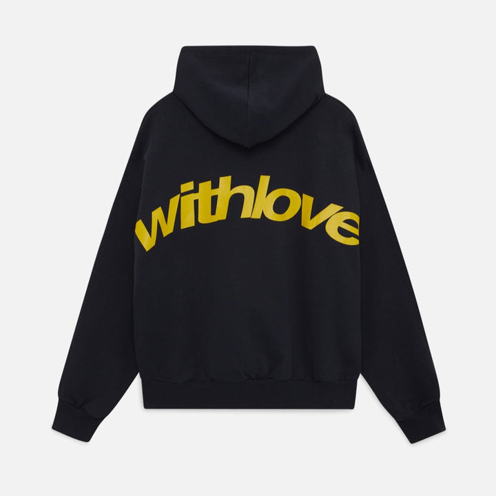 Oversized "With Love" Hoodie med Print | Trendy Streetwear Hættetrøje & Casual Hverdagsstil