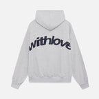 Oversized "With Love" Hoodie med Print | Trendy Streetwear Hættetrøje & Casual Hverdagsstil