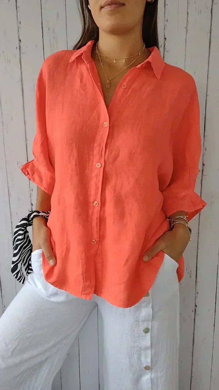 THYMORA | Stilfuld Casual Skjorte med Knapper