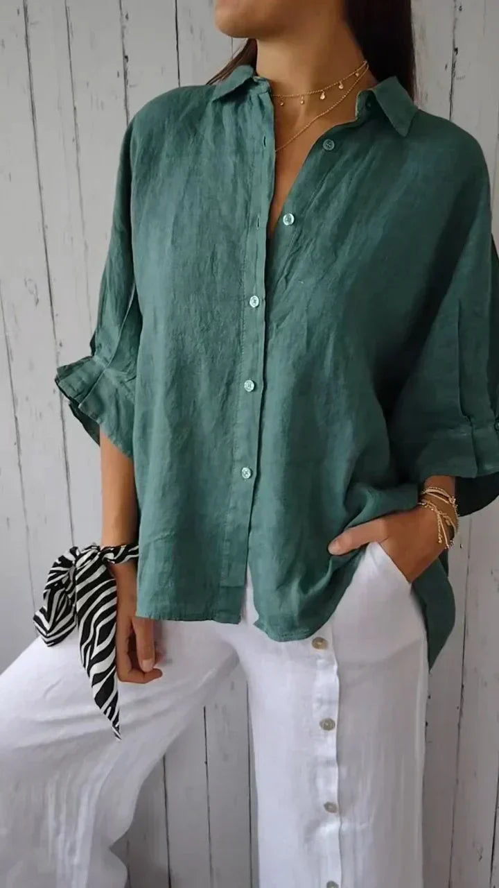 THYMORA | Stilfuld Casual Skjorte med Knapper