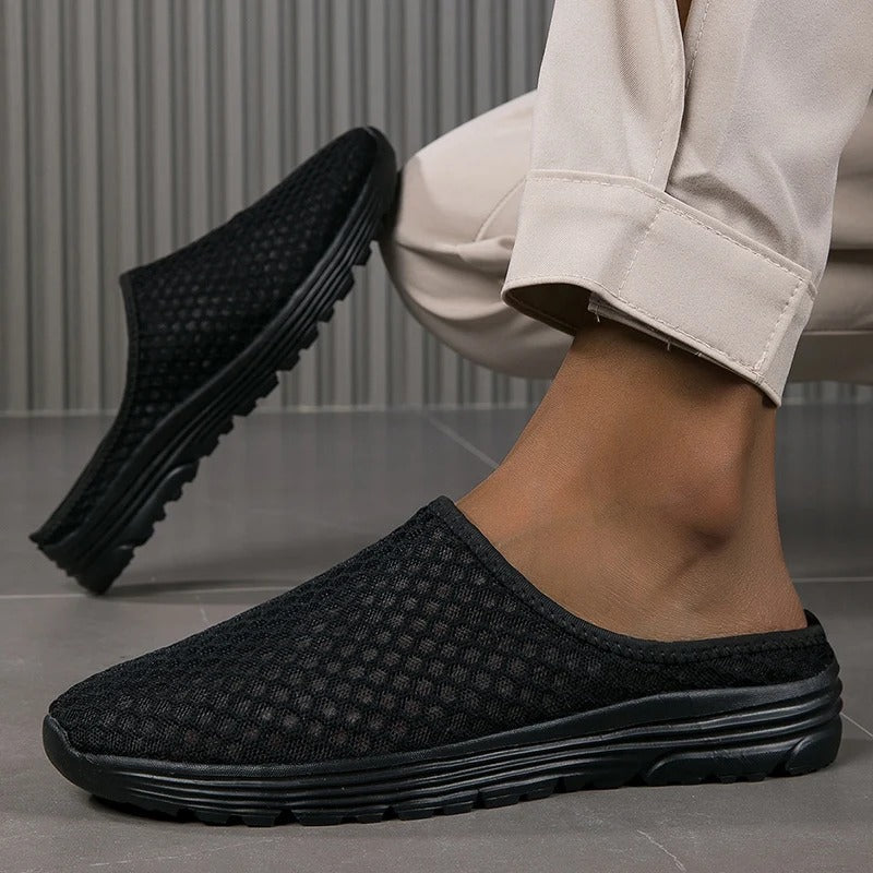 Ortopædiske Slip-On Sneakers til Kvinder Åndbare Mesh Gå-Sko med Svangstøtte