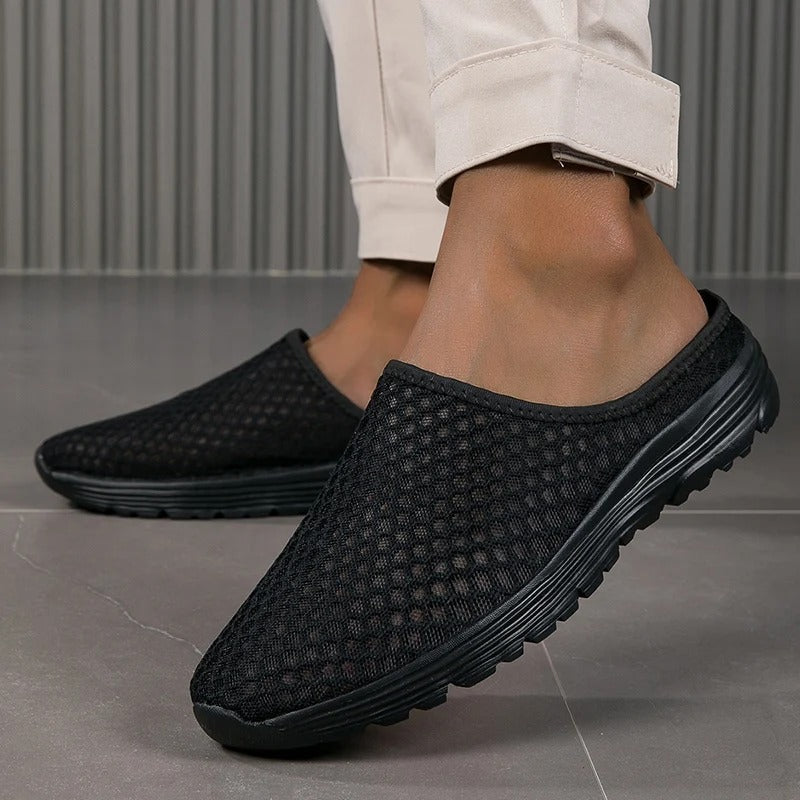 Ortopædiske Slip-On Sneakers til Kvinder Åndbare Mesh Gå-Sko med Svangstøtte