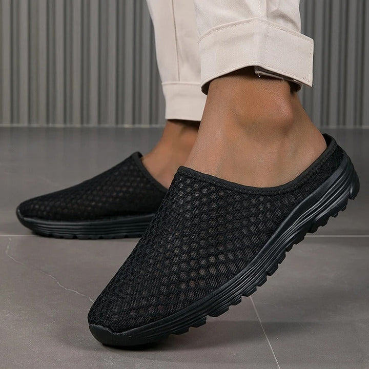 Ortopædiske Slip-On Sneakers til Kvinder Åndbare Mesh Gå-Sko med Svangstøtte