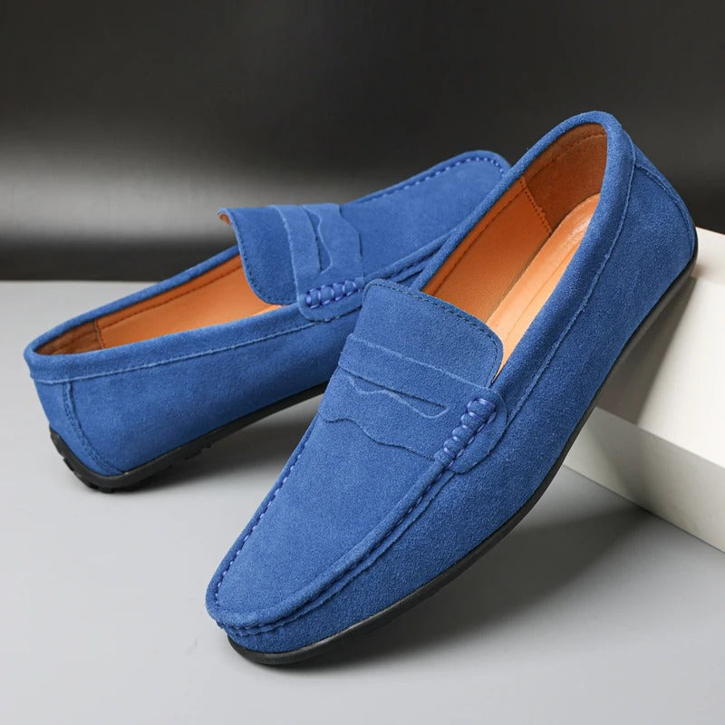 Ruskind Penny Loafers med Mokkasin Syning | Rund Tå Slip-On til Kontor & Hverdag