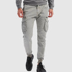 Herre Cargo Bukser med Multi-Lomme Design og Elastiske Ankler