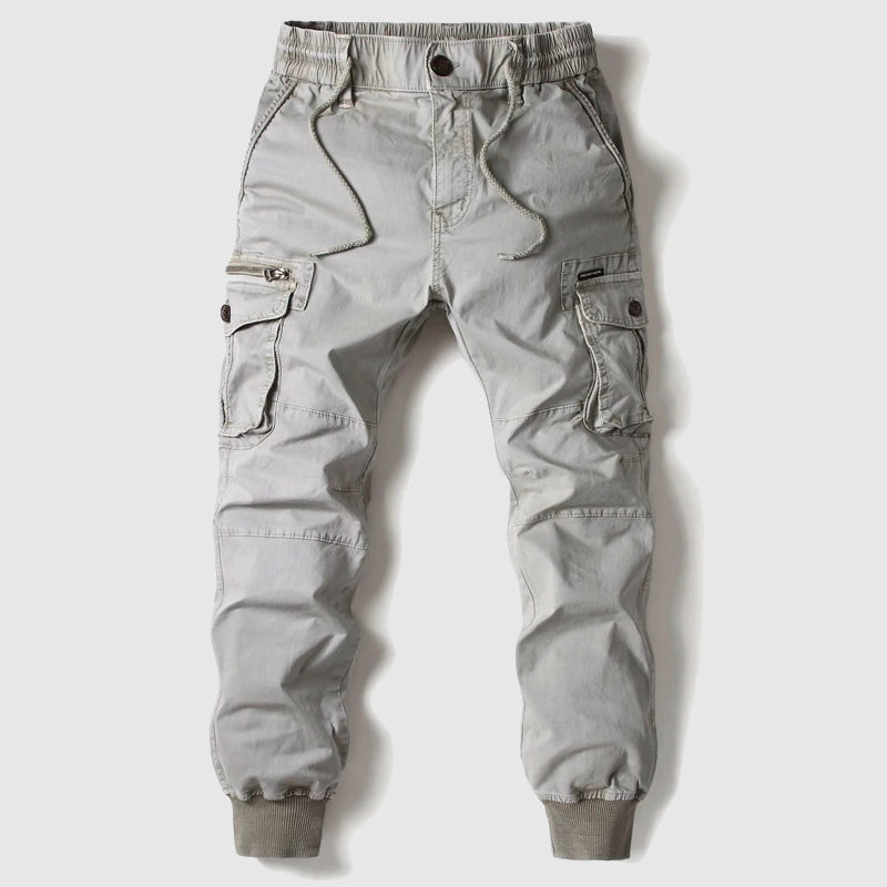 Herre Cargo Bukser med Multi-Lomme Design og Elastiske Ankler