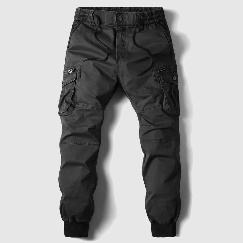 Herre Cargo Bukser med Multi-Lomme Design og Elastiske Ankler
