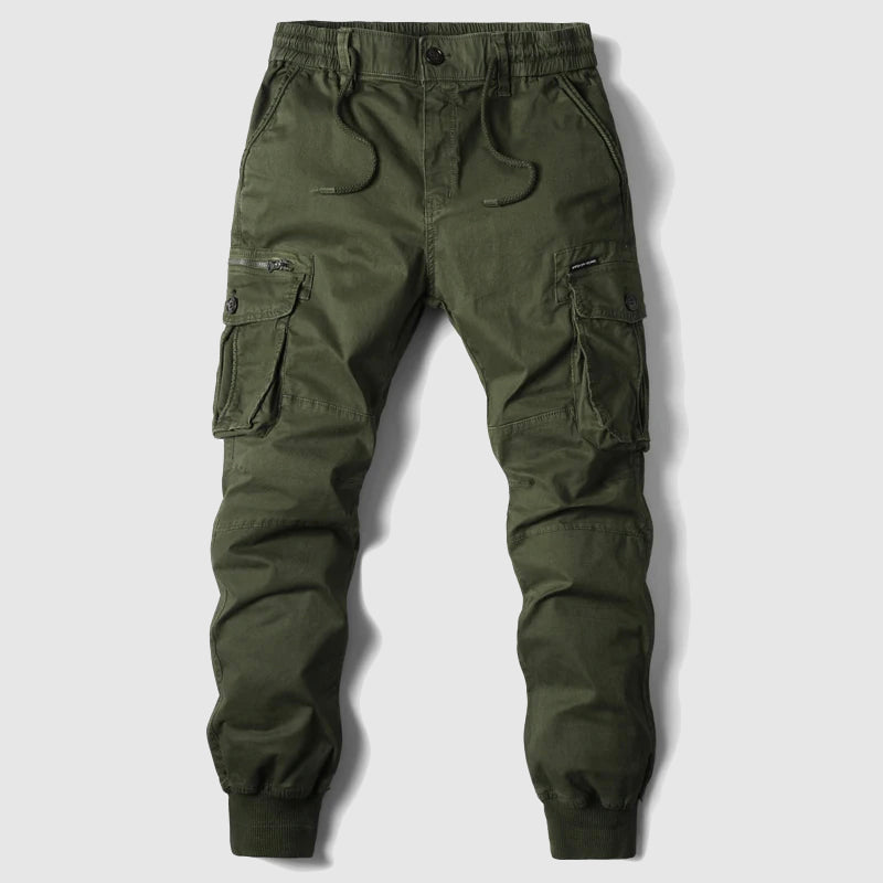 Herre Cargo Bukser med Multi-Lomme Design og Elastiske Ankler