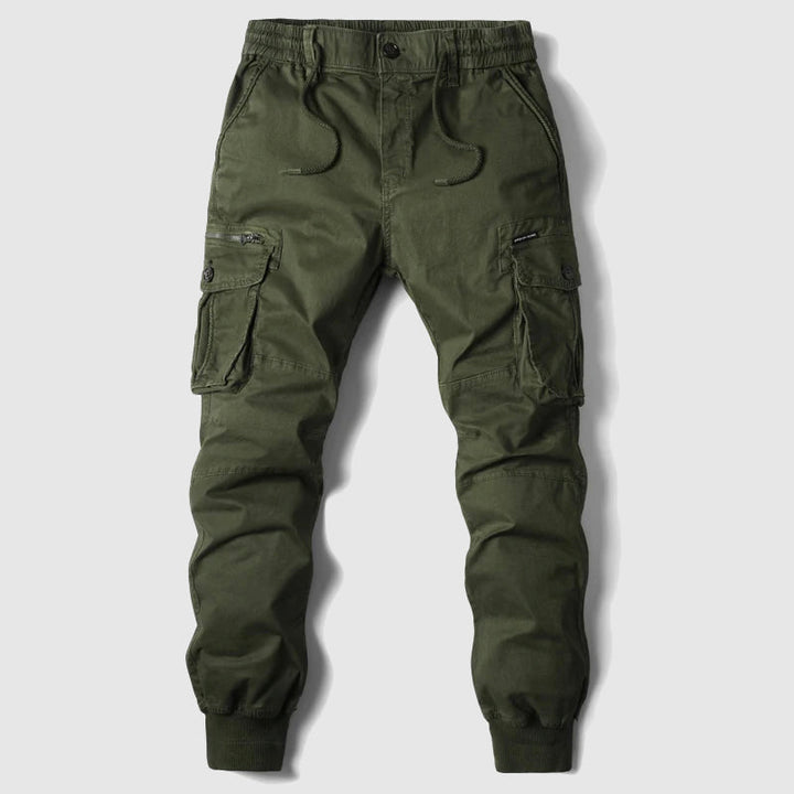 Herre Cargo Bukser med Multi-Lomme Design og Elastiske Ankler