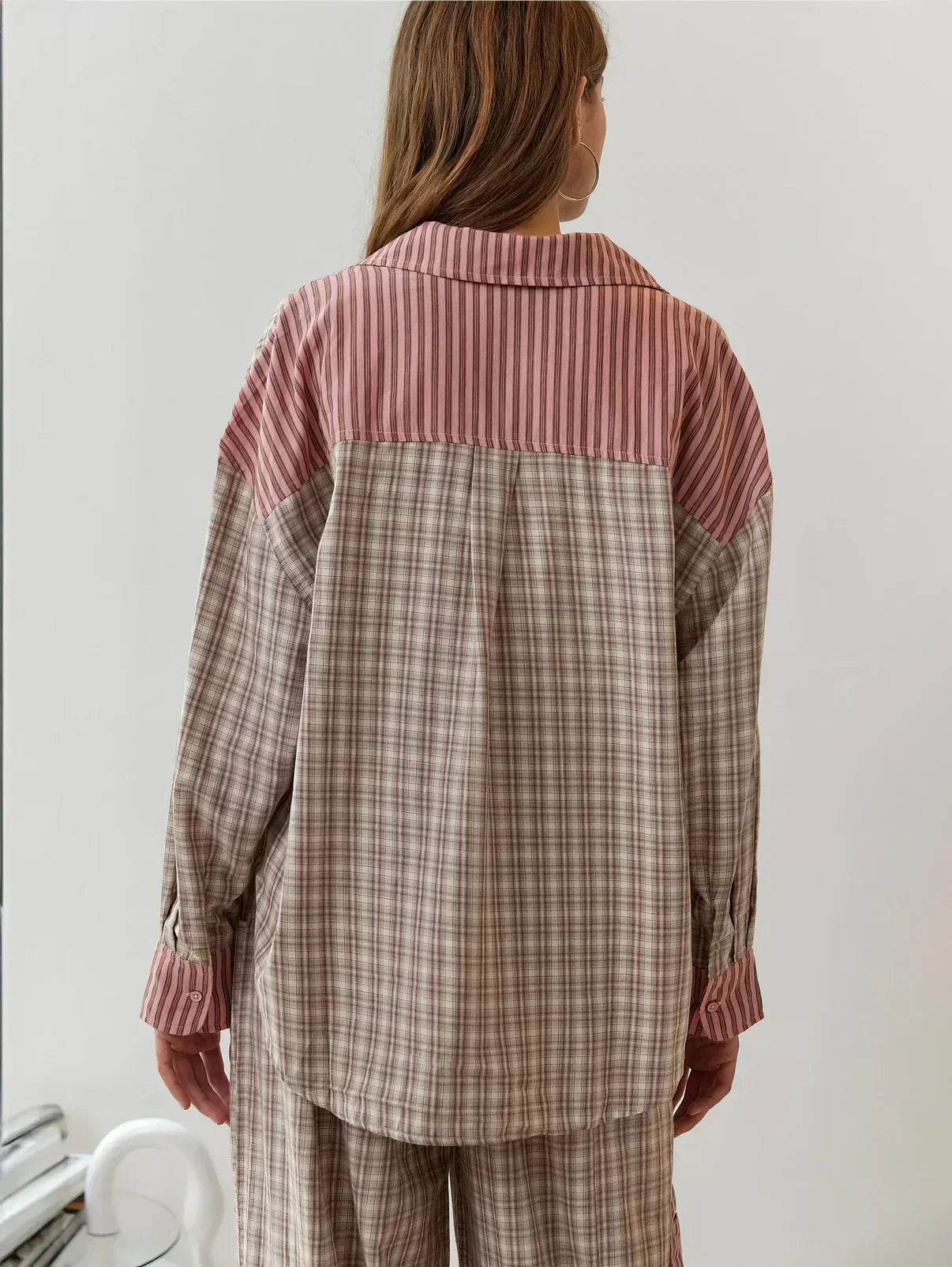 2-delt Pyjamasæt til Damer | Langærmet Knappeskjorte & Bukser