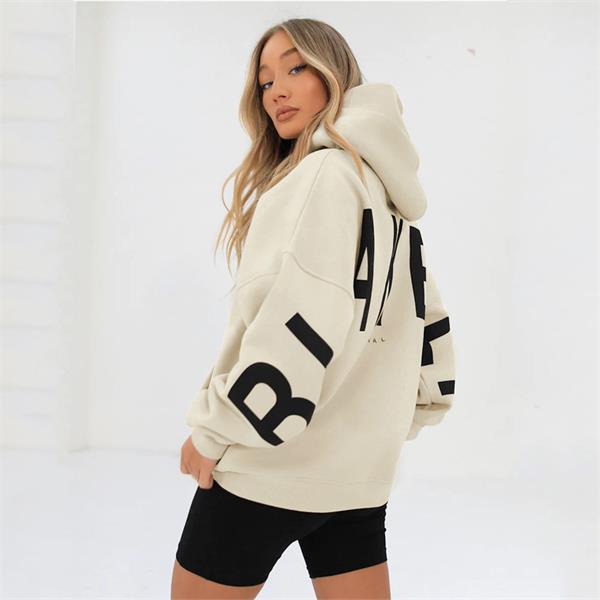 Oversized Hoodie med Grafisk Bogstavprint | Streetwear Hættetrøje & Hverdagsstil