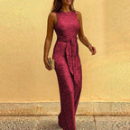 Dame Glitter Pailletter Jumpsuit — Glamourøs & Iøjnefaldende
