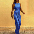 Dame Glitter Pailletter Jumpsuit — Glamourøs & Iøjnefaldende
